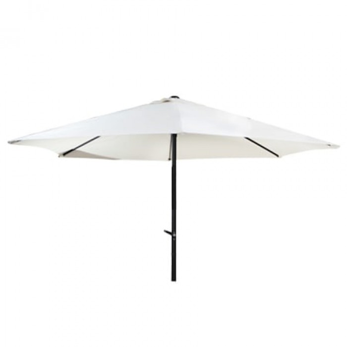 RAKI Umbrela soare cu mecanism rabatare 270cm alba