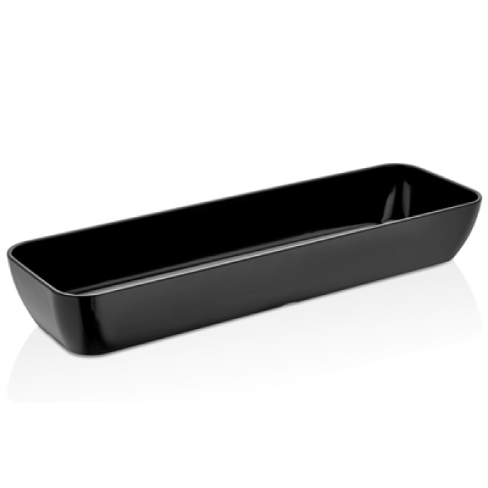 Tava universala melamina GN 2/4 530x162x75mm, RAKI, dreptunghiulara, neagra