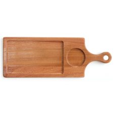 Platou pentru servire RAKI 40x15x1,5cm cu maner, din lemn