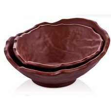 Bol prezentare servire melamina RAKI, 28,2x27,5xh11,5cm, 1100ml, maro