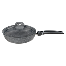 Tigaie cu maner detasabil si capac sticla HASCEVHER GRANITE 26xh6cm, strat antiaderent