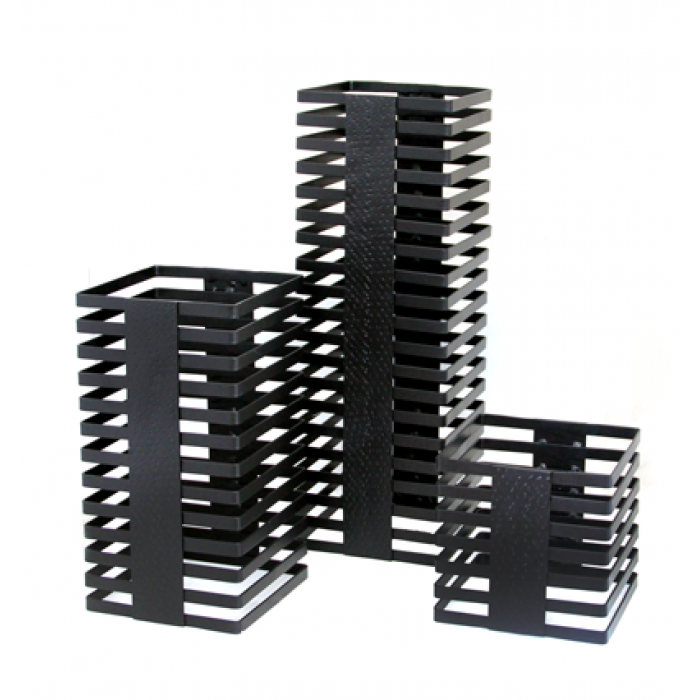 Set standuri metalice expunere bufet RAKI, 3 piese, 15x15xh15cm, 15x15xh31cm, 15x15xh46cm