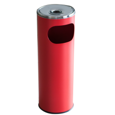 RAKI ICIKALA Cos gunoi cu scrumiera de exterior 12l 20x20xh58cm rosu