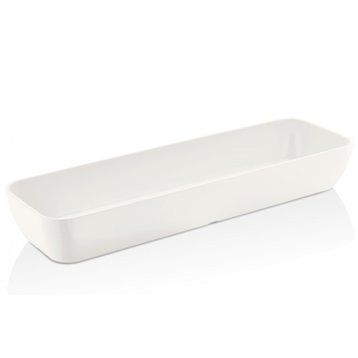 Tava universala melamina GN 2/4 530x162x75mm, RAKI, dreptunghiulara, alba