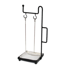 Set suport metalic cu 2 ace frigarui si tava inox 15x15cm, RAKI