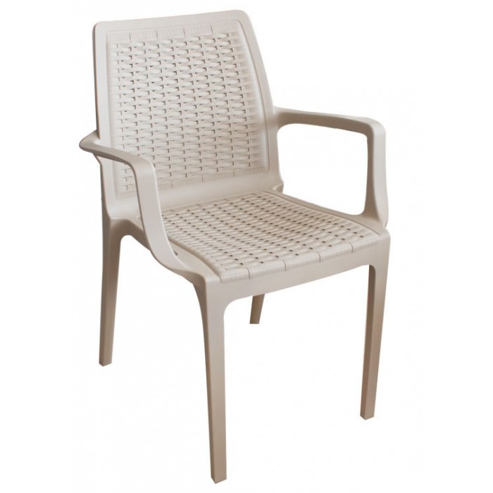 Set mobilier exterior CULINARO VINI, masa patrata 90x90x75cm, 4 scaune 58,5x56,5xH85cm polipropilena/fibra sticla culoare cappuccino