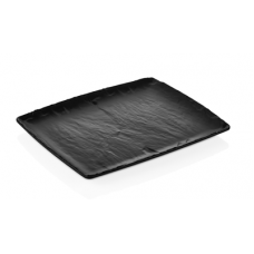 Platou din melamina, aspect ardezie neagra, RAKI, GN 1/2 32,5x26,5cm