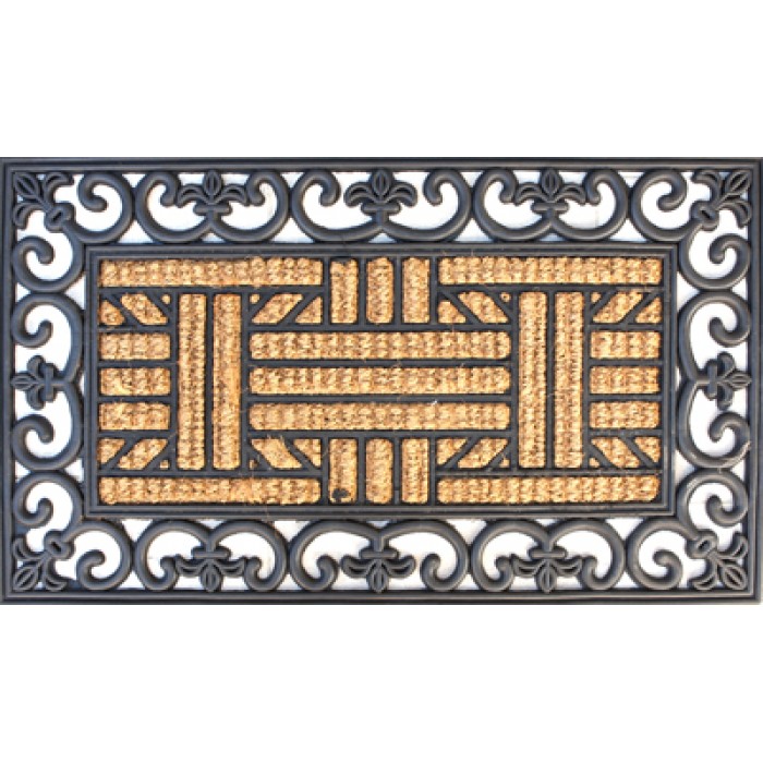 Stergator intrare RAKI cauciuc si fibra de nuca de cocos 72x42cm