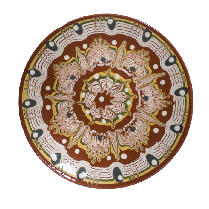 Farfurie ceramica RAKI 19,5cm TROIANSKA SARCA, pictata manual