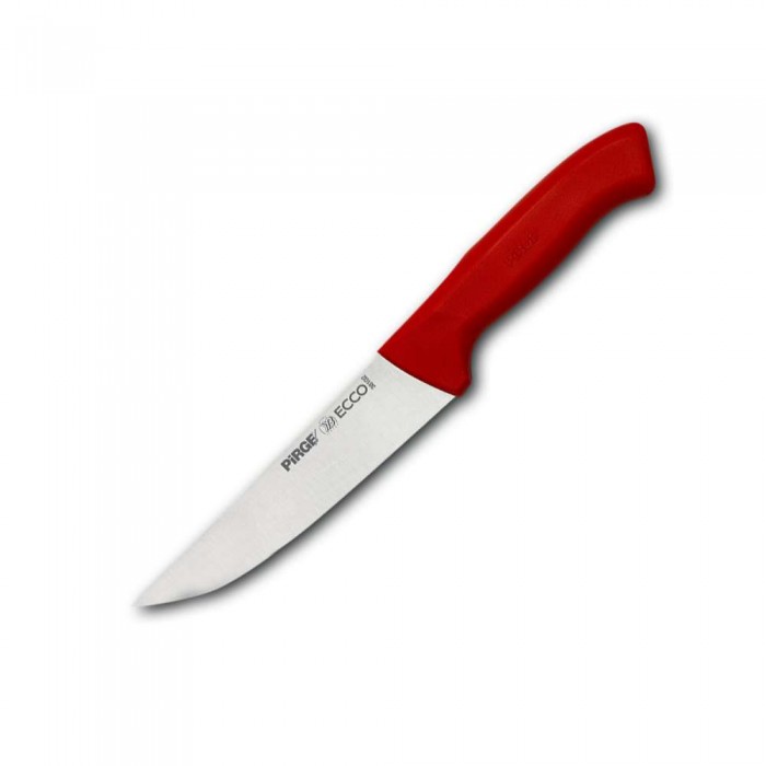 Cutit profesional din otel inoxidabil pentru carne N2 PIRGE ECCO 16,5cm, maner rosu