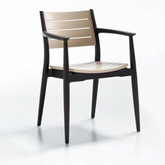 Set masa si scaune bucatarie RAKI, masa dreptunghiulara cu blat MDF melaminat 120x80x75cm, 4 scaune REGNUM 58x54xh82cm maro x cappuccino