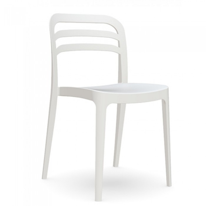 Set mobilier dining/bucatarie RAKI, masa dreptunghiulara cu blat MDF melaminat 120x80x75cm, 6 scaune Aspen 43,9x45,3xh81,7cm albe