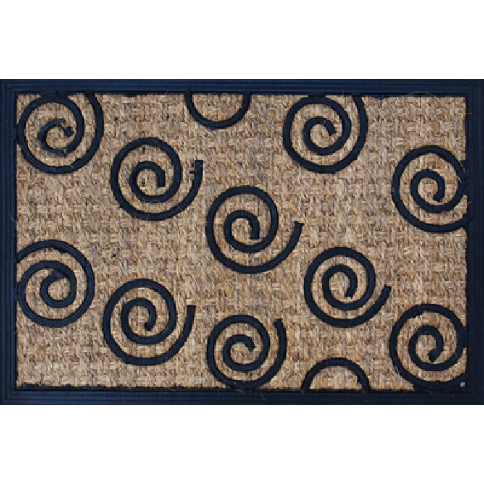 Covoras intrare RAKI cauciuc si fibra nuca de cocos 75x45cm