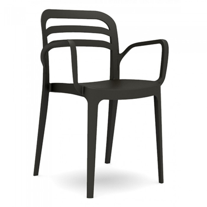 Set mobilier dining/bucatarie RAKI, masa dreptunghiulara cu blat MDF melaminat 120x80x75cm cu 6 scaune Aspendos 54,5x54,3xH81,9cm negre