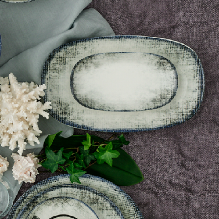 GURAL ELEGANT Platou oval din portelan 29x17cm (GBSEO29KY100562)
