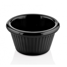 Bol Ramekin melamina cu nervuri RAKI, D7cm, negru