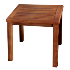 Masa din lemn de tec RAKI, 45x45xh45cm, cu finisaj natural, pentru sezlong