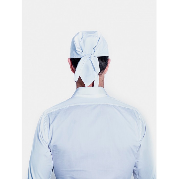 Bandana bucatar reglabila ROLL DRAP PIRATE alba