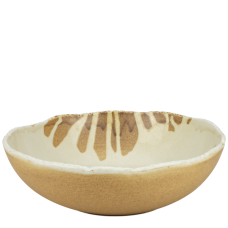 Bol din portelan CULINARO FUJI, D15xh6,5cm, bej