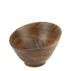 Bol inclinat prezentare si servire CULINARO, din lemn acacia, D24xh14,3cm