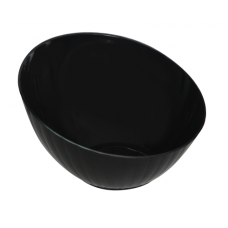 Bol oblic policarbonat RAKI, D31,5xh19-h10cm, culoare neagra