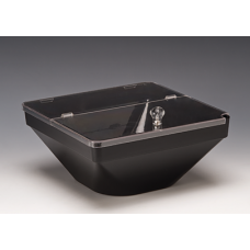 Bol patrat cu capac RAKI, 26x26xh12cm, policarbonat negru