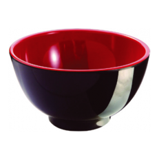 Bol pentru orez RAKI SHIBUI, D12,3xh6,3cm, melamina, negru/rosu