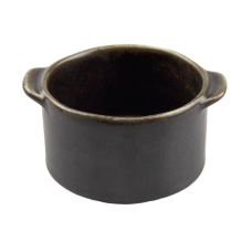 Bol ramekin portelan cu manere CULINARO ANTIQUE-BLACK, D11cm, 150ml
