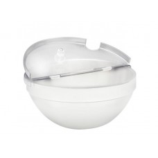 Bol rotund cu capac RAKI, D26cm, policarbonat alb