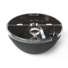 Bol rotund cu capac RAKI, D26cm, policarbonat negru
