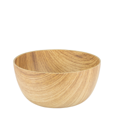 Bol rotund din polistiren antibacterian WILLOW BUFFET, D24xh10,5cm, aspect lemn