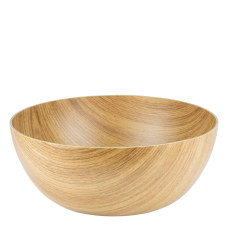 Bol rotund din polistiren antibacterian WILLOW BUFFET, D30xh11,5cm, aspect lemn