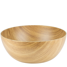 Bol rotund din polistiren antibacterian WILLOW BUFFET, D34xh12cm, aspect lemn