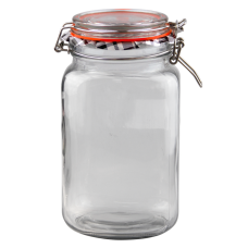 Borcan sticla patrat cu capac ermetic, RAKI OLD FASHIONED, 3,6lt