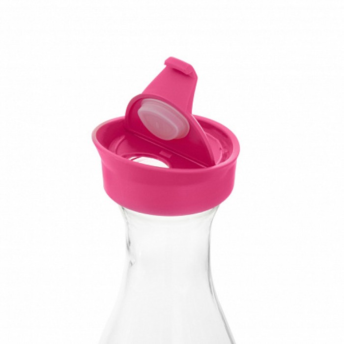 Carafa din sticla cu capac 1l RAKI, cu decor Be Natural