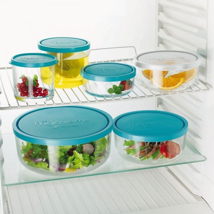 Caserola rotunda sticla cu capac BORMIOLI FRIGOVERRE 15xh6,5cm 900ml