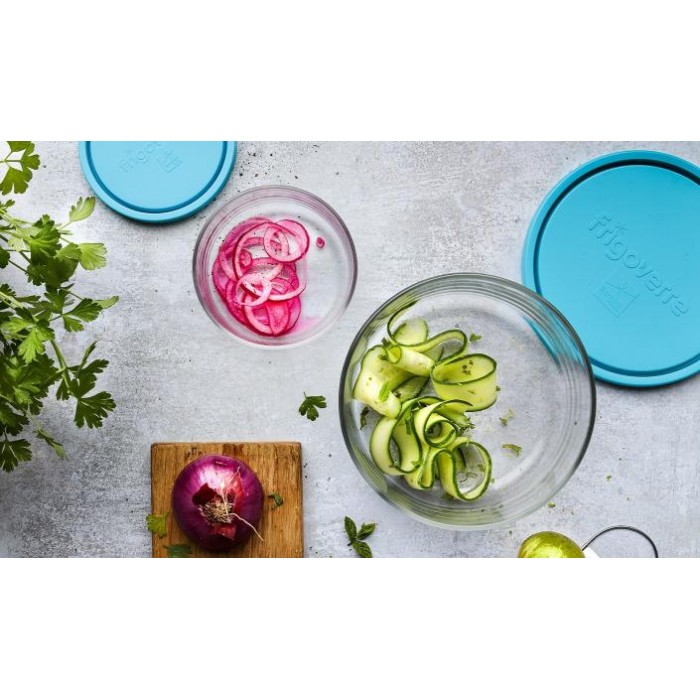 Caserola rotunda sticla cu capac BORMIOLI FRIGOVERRE 15xh6,5cm 900ml