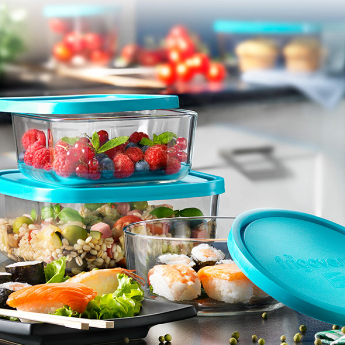 Caserola sticla dreptunghiulara cu capac BORMIOLI FRIGOVERRE 21x13xh8cm 1400ml