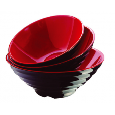 Castron melamina RAKI SHIBUI, D20xh7,4cm, negru/rosu