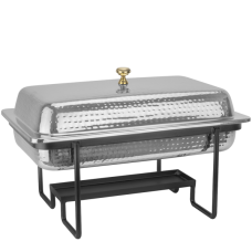 Chafing dish GN 1/1 CULINARO, 55x35cm, 8lt, inox texturat, suport negru