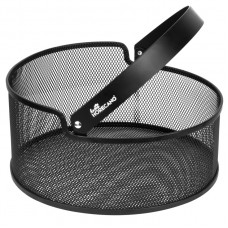 Cos cu maner CULINARO HOME, D25,5xh12cm, metal, negru mat