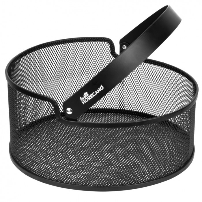 Cos cu maner CULINARO HOME, D25,5xh12cm, metal, negru mat