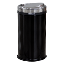 Cos de gunoi negru cu capac batant RAKI TULUN 45L, 31xh57cm