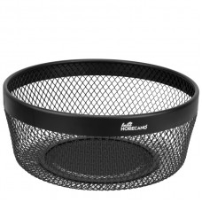 Cos depozitare rotund din plasa metalica CULINARO HOME, 25xh10cm, negru mat