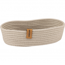 Cos paine/depozitare oval CULINARO, din snur textil impletit, 25x15xh6cm, bej