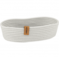 Cos paine/depozitare oval CULINARO, din snur textil impletit, 25x15xh6cm, crem
