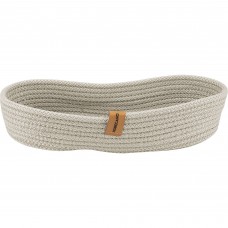 Cos paine/depozitare oval CULINARO, din snur textil impletit, 30x13xh6cm, crem