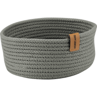 Cos paine/depozitare rotund CULINARO, din snur textil impletit, D19xh7cm, gri antracit