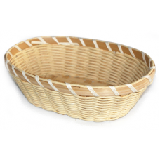 Cos paine oval RAKI din bambus/hartie, natural 17x24xh7,5cm