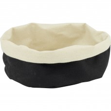 Cos paine textil oval CULINARO, 20x15xh10cm, negru/crem